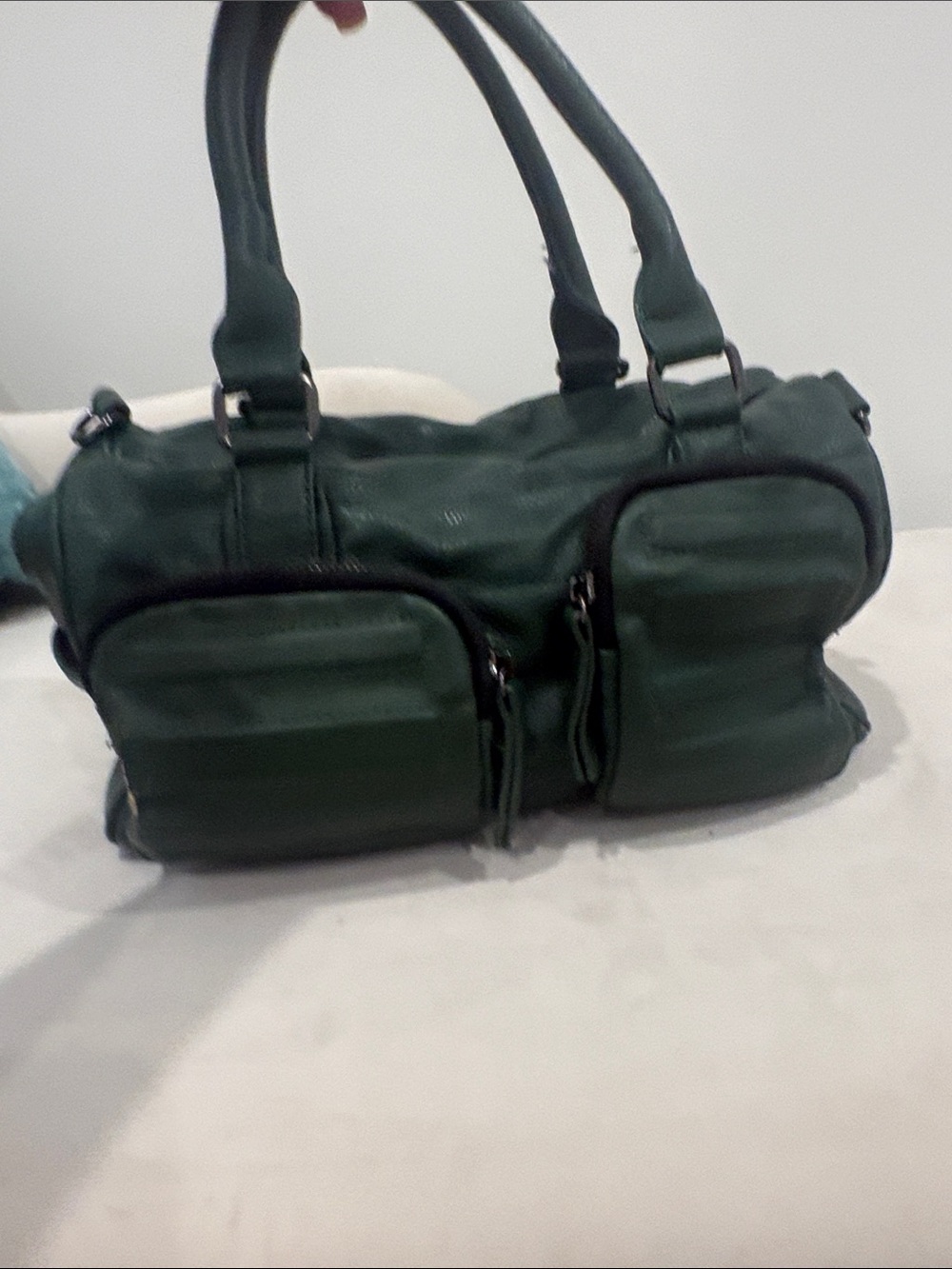 GX by Gwen Stefani Dark Green Double Front Pocket Shoulder Bag